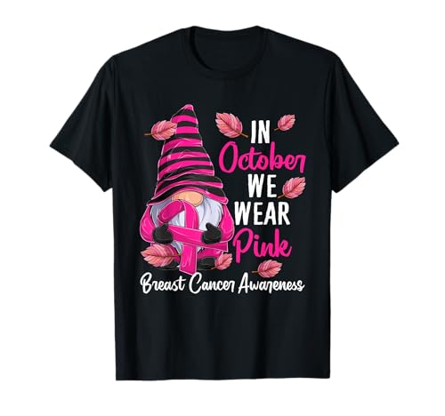 En octubre usamos rosa - conciencia sobre el cáncer de mama de gnomo Camiseta