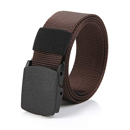 Mens Security Belt Buckle Metal- Belt Nylon Waist Long Check Canvas Belt Mens Belt Leather2