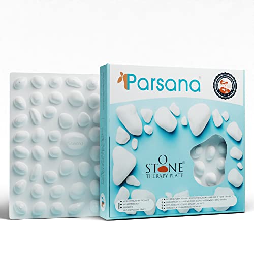 Image of Parsana Stone Therapy Plate, Acupressure Tool, Clinically Tested, Acupressure Mat for Feet Massager, Helps with - Muscles /Joint Pain, Flexibility, Hormonal Balance, Blood Circulation & Overall Health Management, Reflexology Acupressure Set - Pack of 1