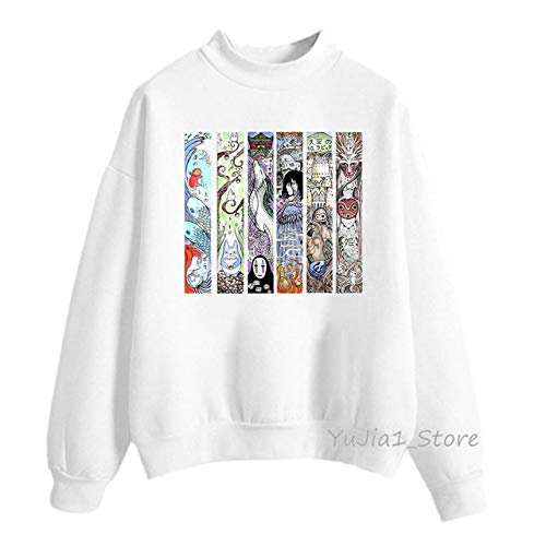 Japanese Anime Studio Ghibli Harajuku kawaii Totoro Hoodie spirited away Streetwear Jumper Hoodies Women Sweatshirts