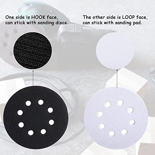 image for Ysglory 10 Pack Soft Density Interface Pads 5 Inch 8 Holes Hook and Lo