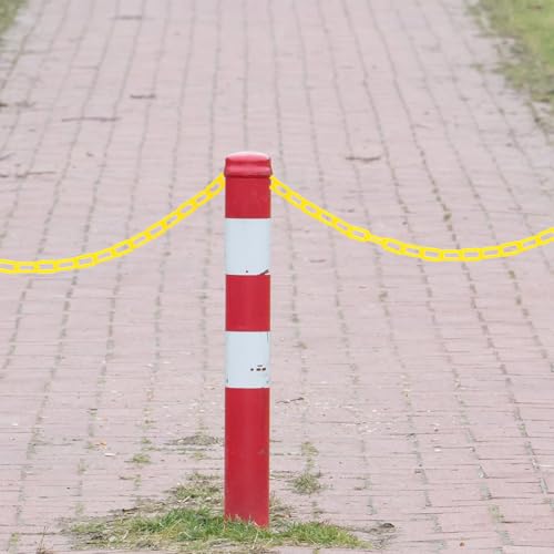 CLISPEED Corrente de Barreira de Segurança de Plástico Amarelo Corrente de Segurança de Cautela para