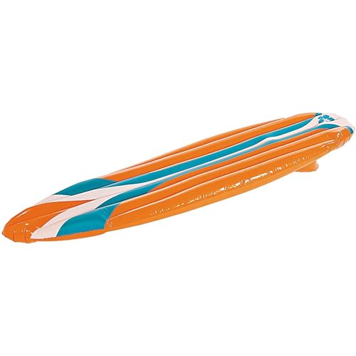 Fun Express 60' x 20' Tropical Colors Inflatable Vinyl Surfboard, 1 Piece, Great for Birthdays,...