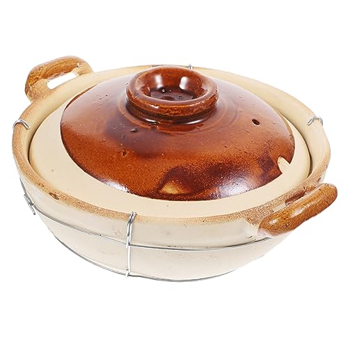 ABOOFAN Pentola Per Stufato Multifunzionale Da 800 Ml Pentola in Terracotta Cinese Casseruola Con Doppi Manici Per Cucinare in Cucina