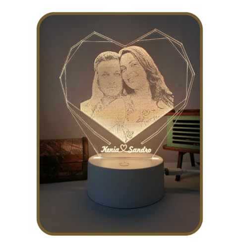 Luminária 3D Led 16 Cores Personalize Sua Foto Presente Criativo