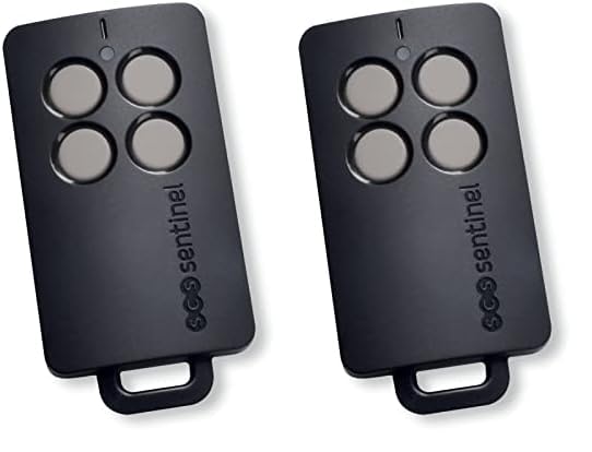 SCS Sentinel, AAM0121, Télécommande de Portail 4 Canaux avec Code Secret Tournant, Portée 50m, Fréquence d'Émission 433,05 MHz à 434,79 MHz, 1 Pile...