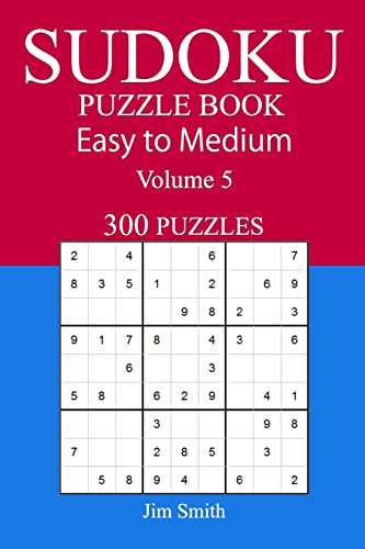 300 Easy to Medium Sudoku Puzzle Book