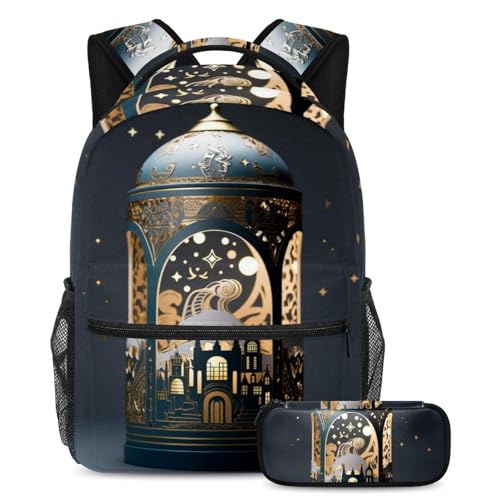 Lanterne du Ramadan sac à dos scolaire multicolore pour filles