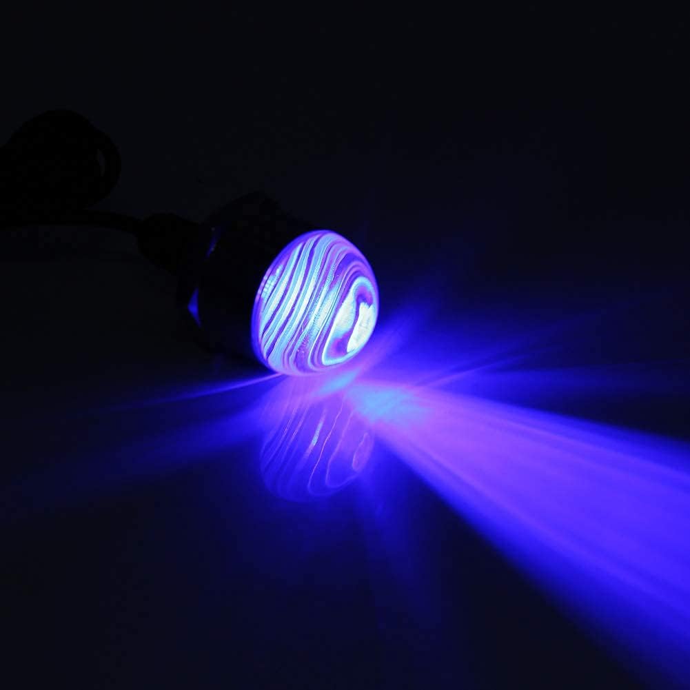 Aramox Marine Underwater LED Light, 304 Stainless Steel, 1/2 Inch Round Blue Lamp with Drain Plug for Yacht Boat, 12V, IP68 Waterproof