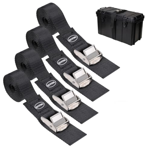 Image of EXVITAL 4PCS Battery tie Down Strap Hold Down kit 1 inchx48 inch Lashing Straps