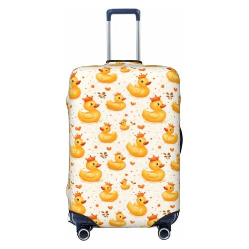 Luggage Cover Protector - Crown Cute Duck Print Suitcase Covers for Luggage Fit 29-32 Inch Suitcase
