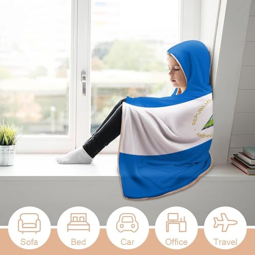 Couverture à capuche confortable et douce pour hiver rigoureux