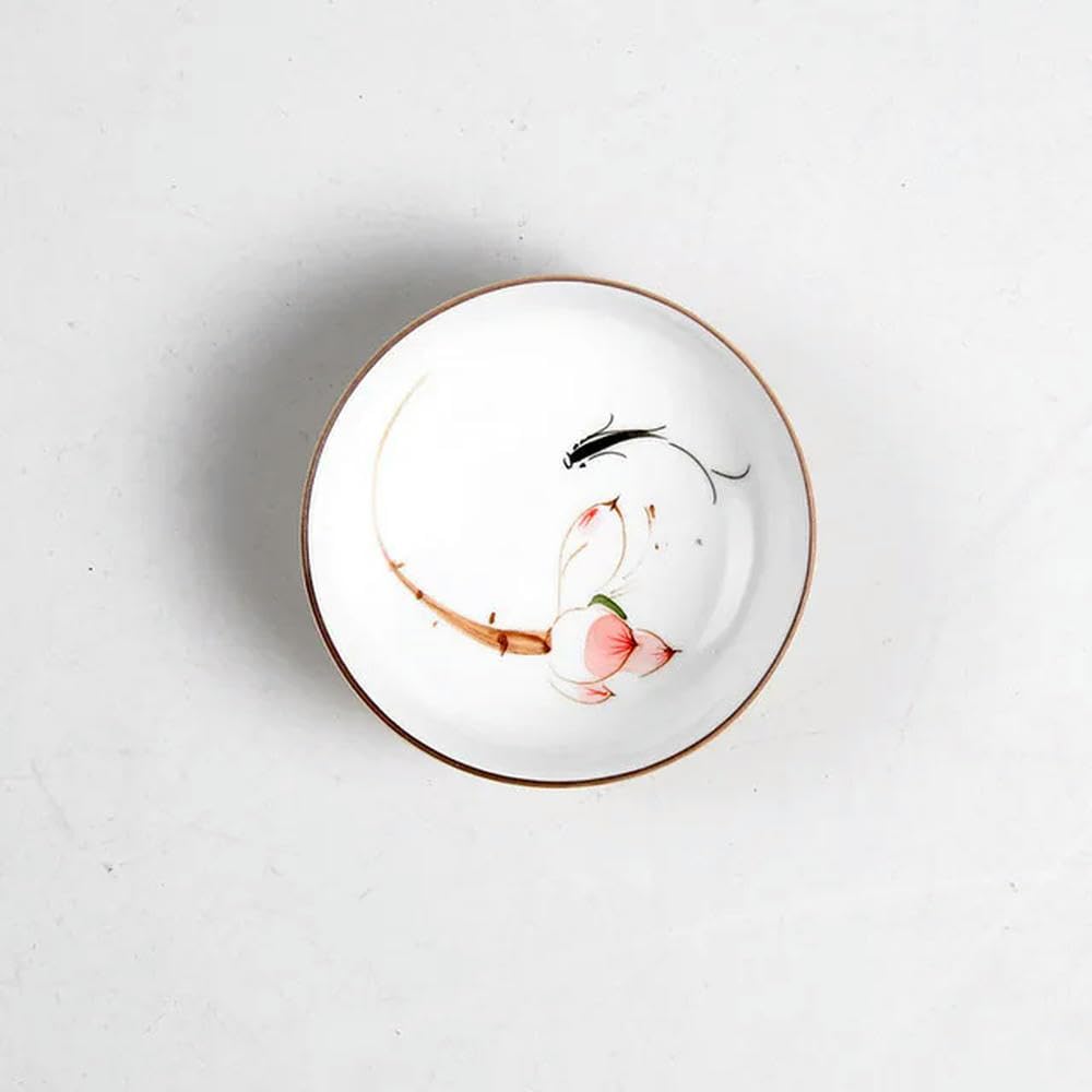 YUZHIME 1Pcs Drinkware Chinese Kung Fu Tea Set Teacup cups Handpainted Ceramic Porcelain for puer Oolong Tea Plum/lotus/goldfish Ceramic Cup