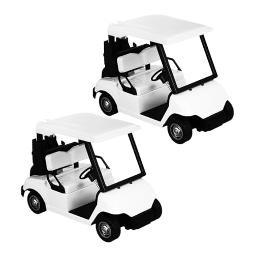 Voiturette de golf miniature lot de 2 en alliage pour cadeau de passionné