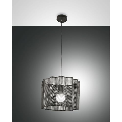 Fabas Luce Pendelleuchte GLICINE, 1-flammig, E27, IP20, schwarz