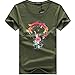 Produktbild Kipeee T-Shirts Herren T-Shirts Sommer Mode Glühbirne 3D-Druck T-Shirt Herren Casual O-Neck Herren T-Shirt Marke Baumwolle T-Shirt Top T-Shirts,Army Green,5XL