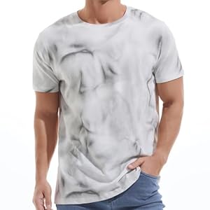 KLIEGOU Men’s Crew Neck Hipster T Shirt – Casual Stylish Fitted Print Tees for Men
