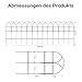 Wiltec Gartenzaun 0,65 x 10 m grün, Maschendrahtzaun Stahl PVC-beschichtet, Drahtzaun 9 x 15 cm Maschen, Zaun für Garten, Maschenzaun einfache Montage