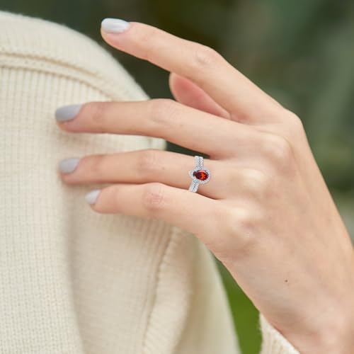 10K /14K /18K Solid Gold Gemstone Engagement Ring Sets for Women, 1/2/3 Carats Pear Shape Birthstone Bridal Wedding Ring Sets for Her Free Engraved2