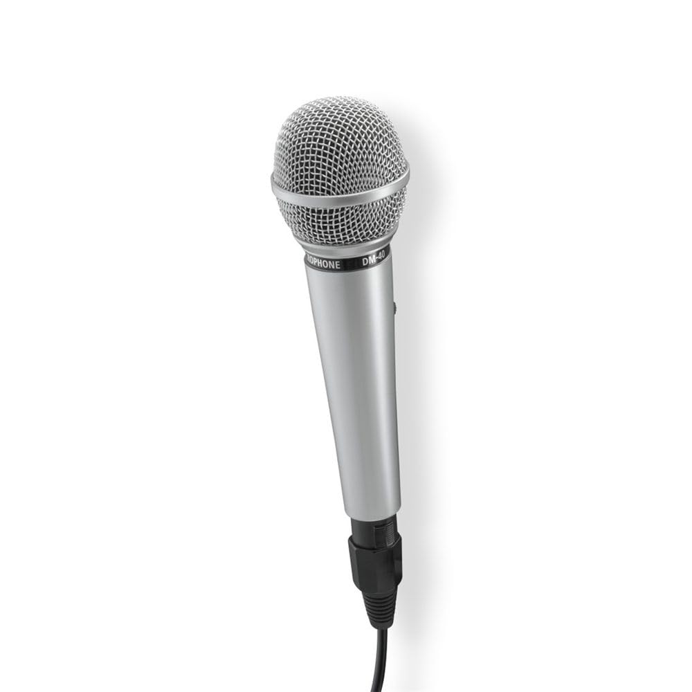 Hama “Jam Star” Dynamic Microphone, Jack Cable 3 m + Adapter, On/Off, Silber - Image 3