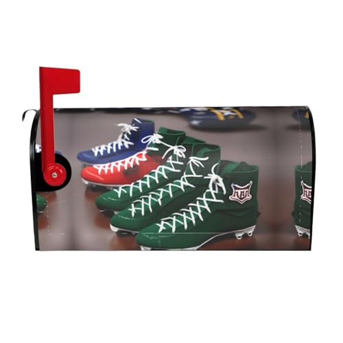 American Football Lacci Stampa Decorativa Mailbox Wrap per Home Garden Decor Mailbox Wrap Post Lettere Copertura Decor