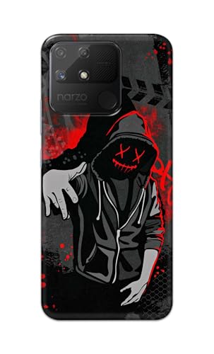 Image of Printed Hard Back Cover for Realme Narzo 50A Back Cover (Hoodie Rapper) -190724(EA)