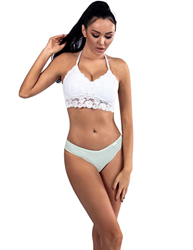 Kiench Teens Thongs Underwear Cotton 6-Pack Big Girls' Low Rise V Waist Hipster Panties3