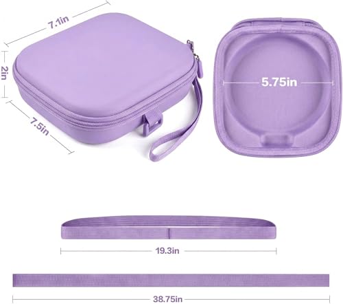 ANKHOH Portable CD Player Case with Belt, for Deluxe, for Sunoony, for MEGATEK, for Gueray, for ARAFUNA, for Klim, Travel Carrying Holder Storage for Walkman and Cable Accessories (Case Only) (Purple) - Thumbnail 5