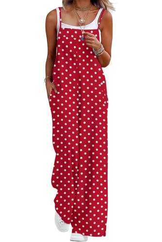 Lepunuo Tie-Dye Casual Jumpsuits Women Wide Leg Overalls Spring