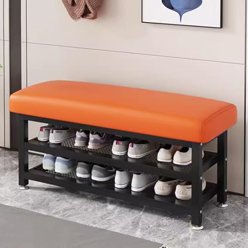 Banc à chaussures pour petite entrée solution de rangement compacte 2 niveaux de style moderne