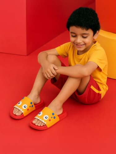 Image of URJO Kids's Sliders /Slippers Lightweight Super Flexible Arch Support Durable Anti Skid & Stylish Dailywear Sliders /Slippers for Boy's & Girl's