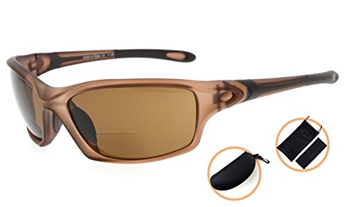 Image of Eyekepper Bifocal Sunglasses for Women Men, Rectangular Frame | Outdoor Sports Bifocal Reading Sunglass, with Readers Built in, Mens Tinted Sun Reader Bifocals, Ladies Cheater,Wrap Half Rim