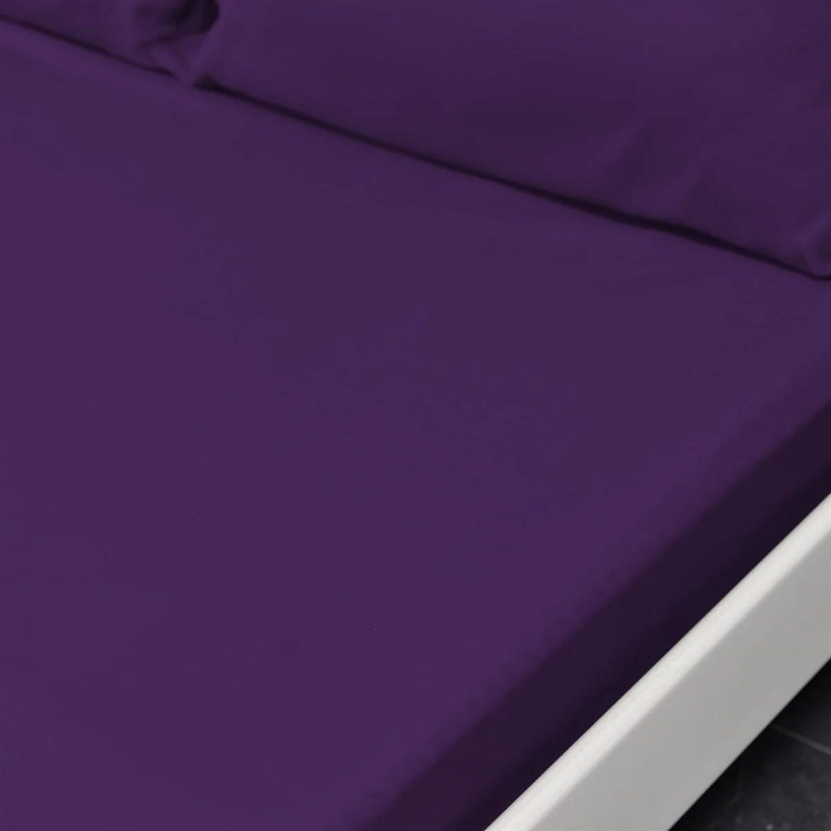 100% Egyptian Cotton 200 TC (Aubergine, Super King Fitted Sheet)