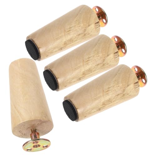 Patas de madera cónicas para sofá, silla, armario y cama: kit de extensión Operitacx 4 piezas 2