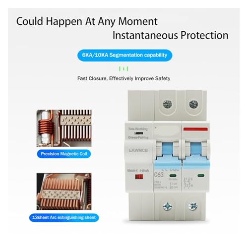Interruptor automático inteligente Zigbee de 4 polos y 25A compatible con comandos de voz 3