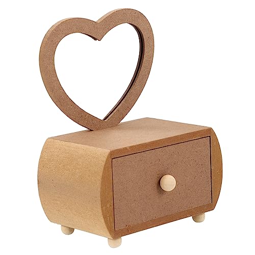 VALICLUD Cute Boys and Girls Dressing Table Wooden Vanity Mirror Small Makeup Vanity for DIY