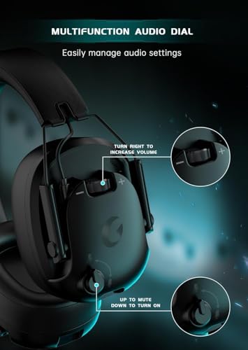 Image of Wireless Gaming Headset for PS5, PS4, PC, Switch, Gaming Headset with Detachable Noise Cancelling Mic, 2.4GHz & Bluetooth 5.3 Dual Connection, 7.1 Surround Sound Black