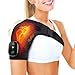 NICHOY Heated Shoulder Support Brace,Shoulder Heating Pads Massager, Electric Vibration Massage Heated,With 3 Heating Setting,Solve All Shoulder Problems(A)