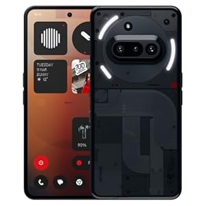 Nothing Phone (3a) 128 GB – Handy mit Essential Space, 50-MP-Hauptkamera, 32-MP-Frontkamera, 30-facher Ultra-Zoom, 8 GB RAM, Langer Akkulaufzeit und 6,77 Zoll Flexibles FHD+ AMOLED-Display – Schwarz