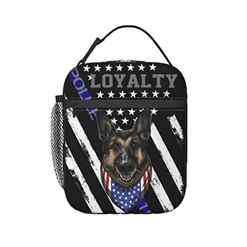 Police K9 Unit Dog Reusable Lunch Box Insulated LunchBox Cooler Lunch Bag