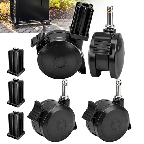 4 Stück 70360 Feststellrollen mit Einsatz für Weber Spirit Serie 2009–2012, E400 E600 Summit Serie 2007–2019 Gasgrills & Genesis E310 E320 S330 E210 E310 Serie 2007–2016