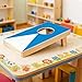 Tressify Desktop Cornhole Toss Game Set, with Small Wooden Board and Four Bean Bags, Portable Lightweight Toy for Youngsters Ages 4-6, Perfect for Family Game Night, Travel, and Tension Release