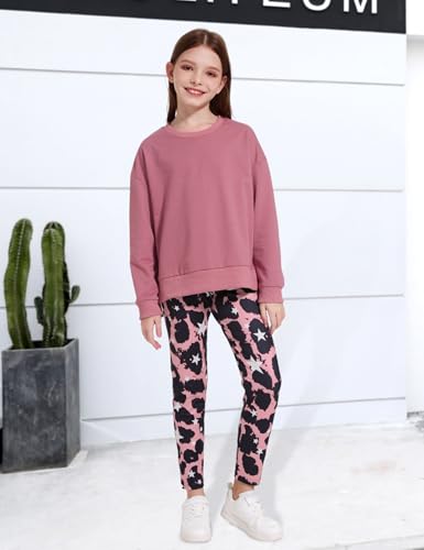 Image of Girl Clothes Sweatshirt Pullover Leggings Tracksuits Outfit 2PC Girls Clothes Size 6-14