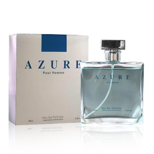 Image of AFLUXE Azure Pour Homme EDP Men's Cologne 2PCS, Citrus Woody | Classic eau de toilette for men 2PCS with spice & wood notes. Long lasting mens fragrance for all occasions. Natural spray.