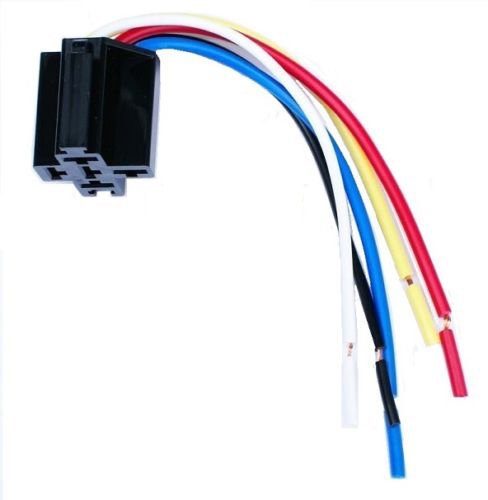 DNF 25 Pack 30/40 AMP Relay Harness Socket Length 5" SPDT 12V Compatible with Bosch Style Relay Harnesses