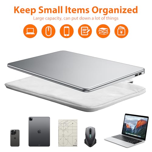 Image of Hand-held Laptop Sleeve Case Water-Resistant Protection Cover with Front Pocket Retractable Handle Computer Bag for 15.6 Inch Compatible with Laptop /Notebook /Tablet ，Grey