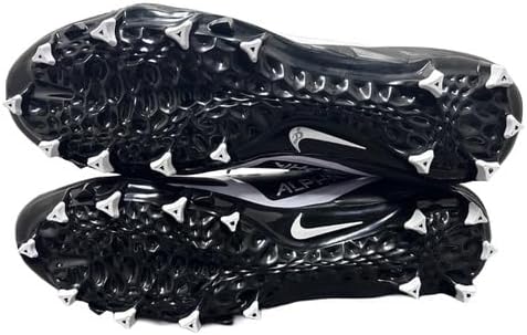 Nike Alpha Menace 4 Mid Men's Football Cleats Black White FZ7703-005 Size 15 M US