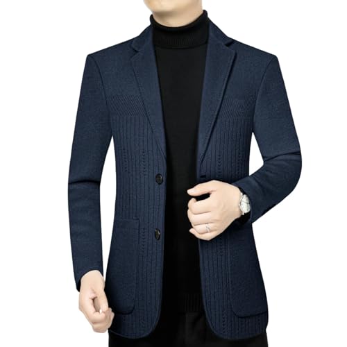 Blazer d'hiver en laine enveloppant pour homme au style intemporel