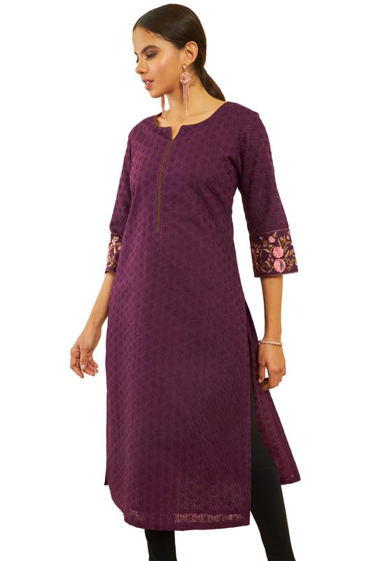 Image of Soch Women's Cotton Straight Kurta