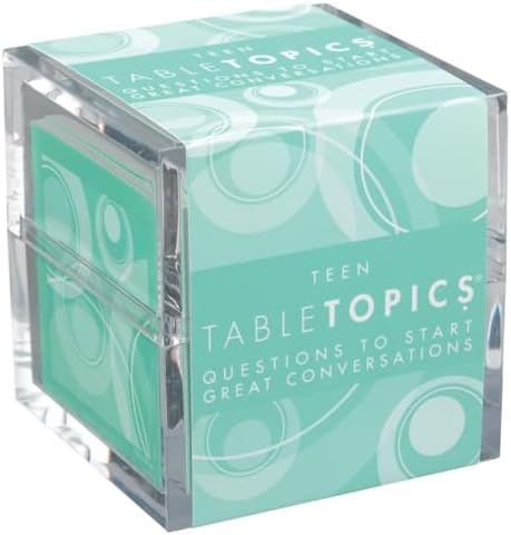 TableTopics Teen Question Card Game - 135 Fun Conversation Starter Cards for Families, Teen Friends Hanging Out, Reduce Screentime, Improve Communication Skills